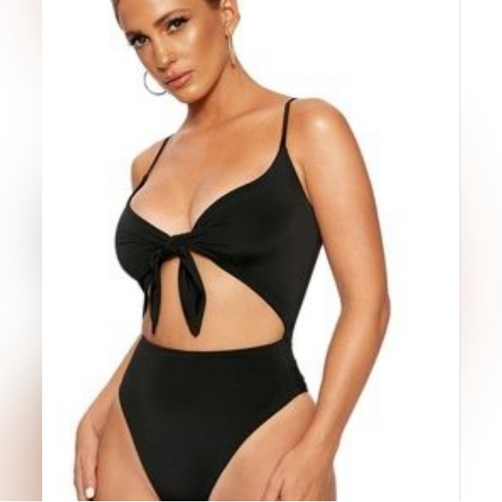 NWT Naked Wardrobe get knotty one piece suit MEDIUM